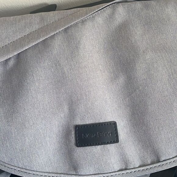 Laptop bag bring unisex multi compartment messanger bag grey college bag EUC - Picture 2 of 12